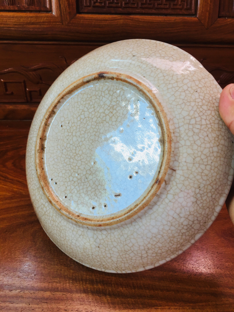 古玩陶瓷哥釉盤拍賣，當前價格1800元