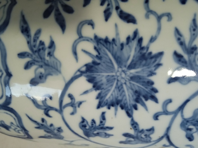 古玩陶瓷晚清青花纏枝花棒槌瓶拍賣，當前價格9999元