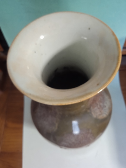 古玩陶瓷晚清窯變釉觀音瓶拍賣,當前價格18888元