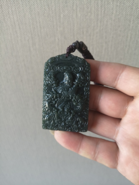 古玩玉器關公牌子拍賣，當前價格398元