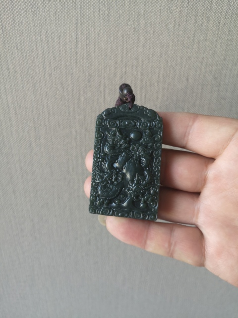 古玩玉器關公牌子拍賣，當前價格398元