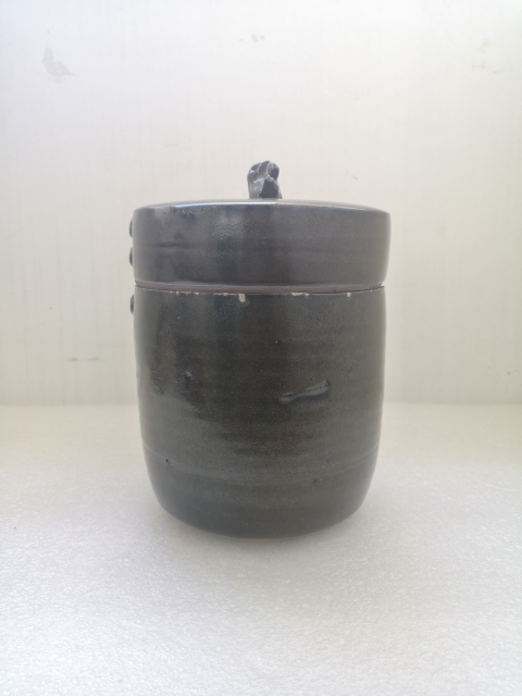 古玩陶瓷磁州窯茶葉末釉蓋缸拍賣，當(dāng)前價(jià)格580元