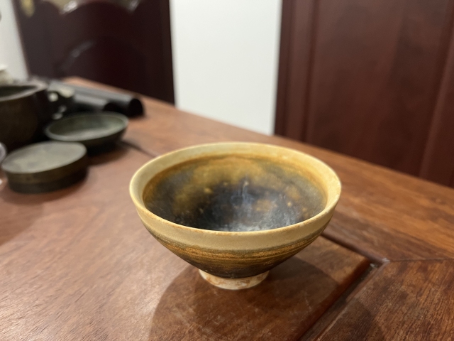 古玩陶瓷宋代白覆輪褐釉盞拍賣,當前價格1188元