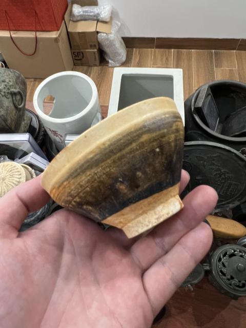 古玩陶瓷宋代白覆輪褐釉盞拍賣,當前價格1188元