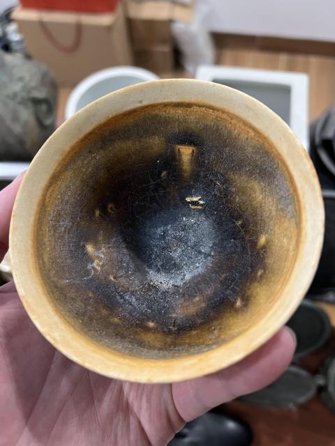 古玩陶瓷宋代白覆輪褐釉盞拍賣,當前價格1188元