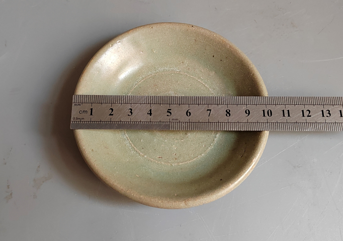 古玩陶瓷元代龍泉青瓷盤拍賣，當前價格999元