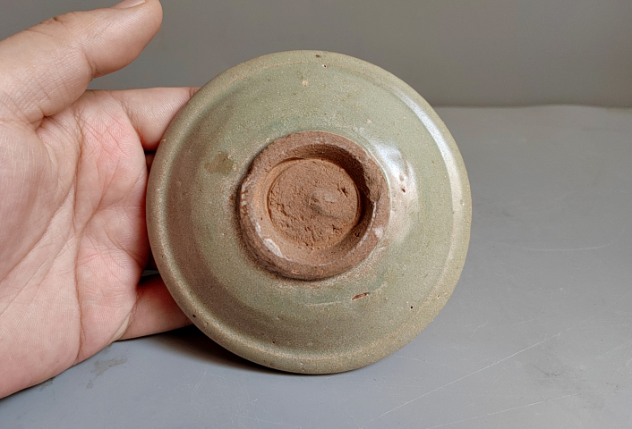 古玩陶瓷元代龍泉青瓷盤拍賣，當前價格999元