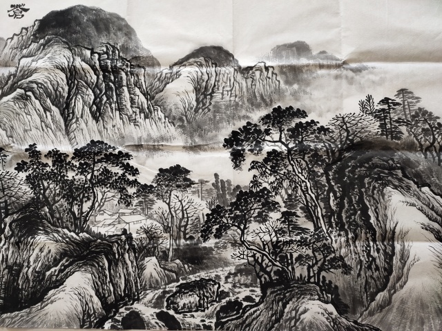 古玩字畫中國美術家協會會員 馮聚成《蒼山幽居圖》拍賣，當前價格6999元