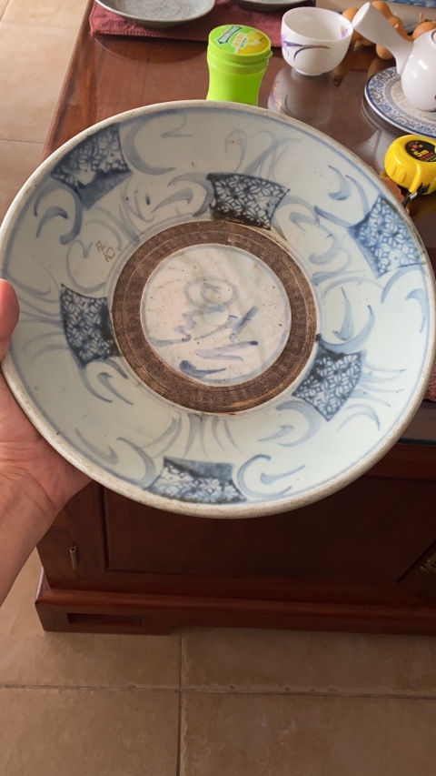 古玩陶瓷清早期德化窯青花大盤拍賣,當前價格3600元
