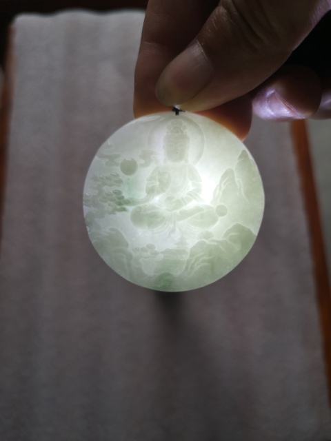 古玩玉器觀音牌子拍賣,當前價格398元