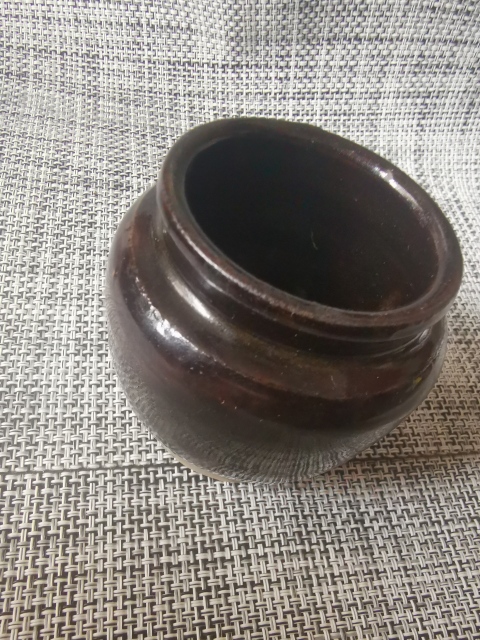 古玩陶瓷明代磁州窯,黑釉唇口罐拍賣,當前價格333元
