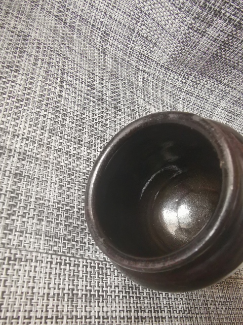 古玩陶瓷明代磁州窯,黑釉唇口罐拍賣,當前價格333元