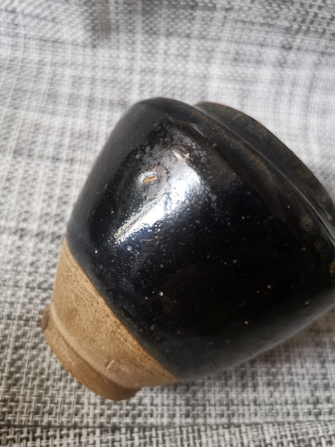 古玩陶瓷元代耀州窯，黑釉斂口罐拍賣，當前價格333元
