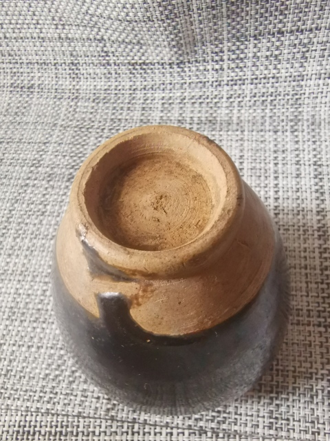 古玩陶瓷元代耀州窯，黑釉斂口罐拍賣，當前價格333元