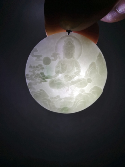 古玩玉器觀音牌子拍賣,當前價格398元