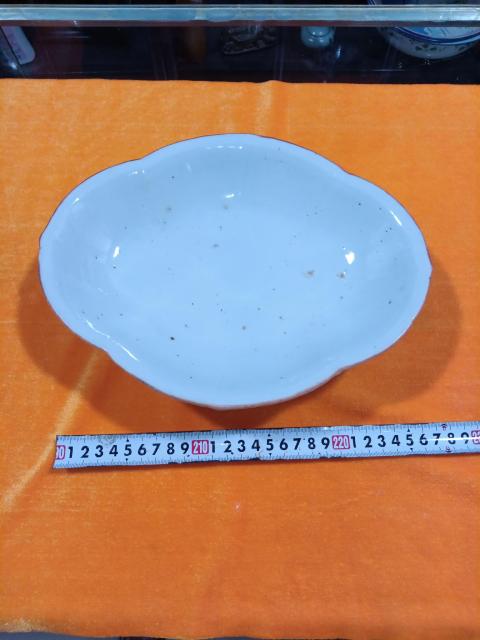 古玩陶瓷清晚期粉彩花鳥紋供盤拍賣，當前價格1680元
