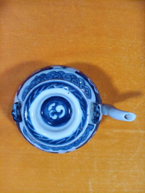 古玩陶瓷清中期青花壽字紋提梁壺拍賣，當(dāng)前價(jià)格2180元