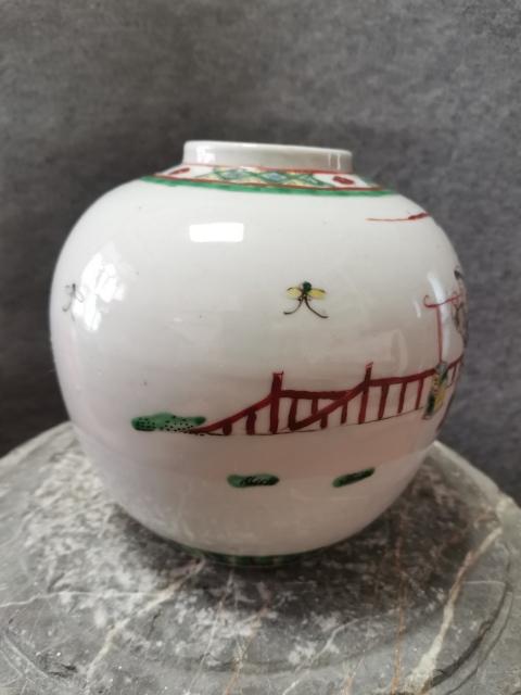 古玩陶瓷五彩人物紋罐拍賣，當前價格2200元