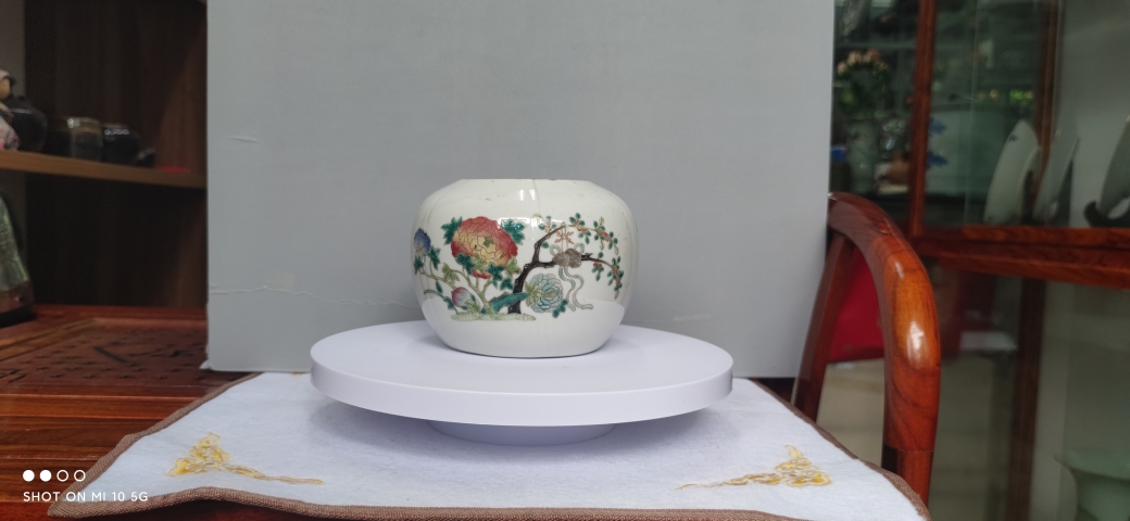 古玩陶瓷清光緒 粉彩蝶戀花紋圍棋罐拍賣，當前價格1200元