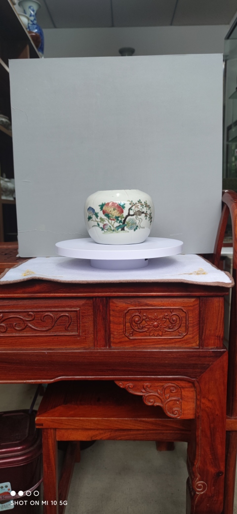 古玩陶瓷清光緒 粉彩蝶戀花紋圍棋罐拍賣，當前價格1200元