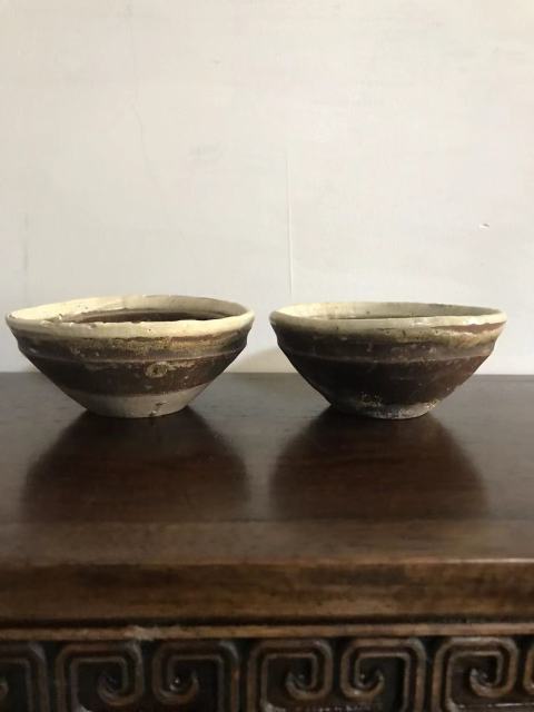 古玩陶瓷宋代白覆輪褐釉盞拍賣，當前價格2300元