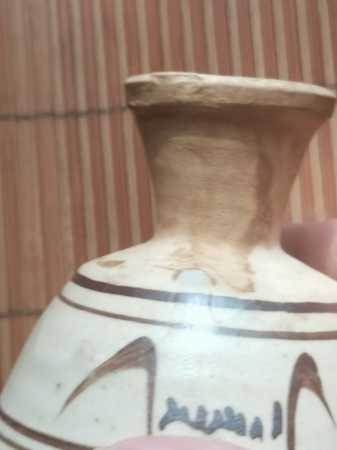 古玩陶瓷磁州窯白地黑花高足杯拍賣，當前價格1666元