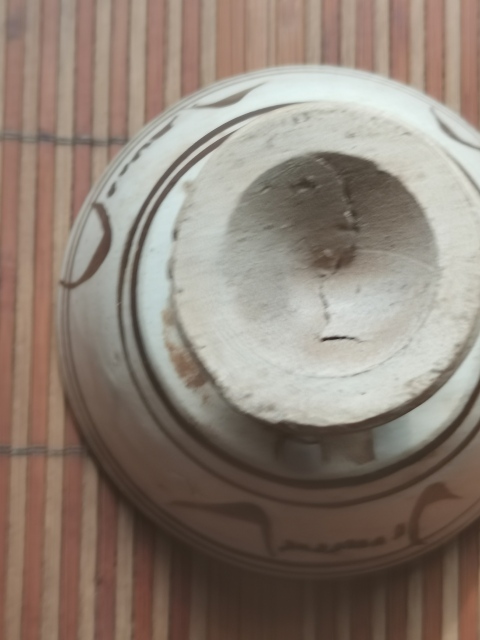 古玩陶瓷磁州窯白地黑花高足杯拍賣，當前價格1666元