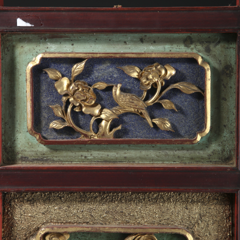 古玩陶瓷清·木雕加官進(jìn)爵圖花板拍賣，當(dāng)前價(jià)格6816元