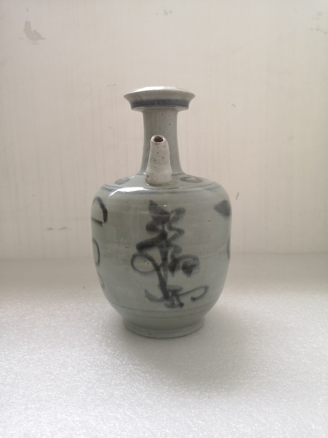 古玩陶瓷青花花卉紋酒壺拍賣,當前價格850元