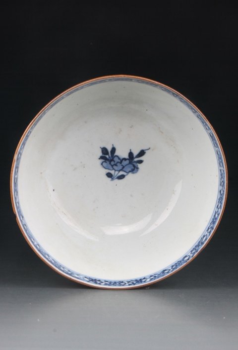 古玩陶瓷6653】清康熙  青花富貴永駐圖碗拍賣，當前價格3000元