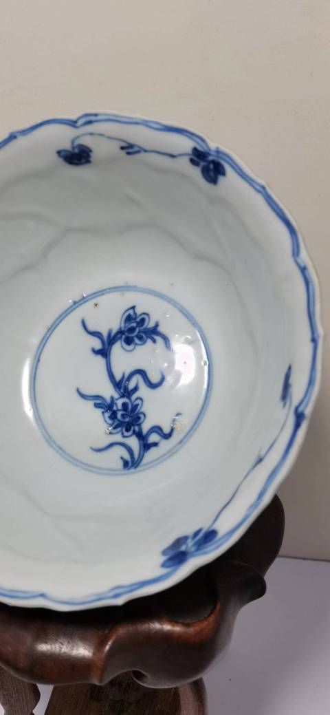 古玩陶瓷青花花卉紋碗拍賣,當前價格4800元
