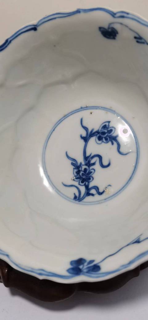 古玩陶瓷青花花卉紋碗拍賣,當前價格4800元