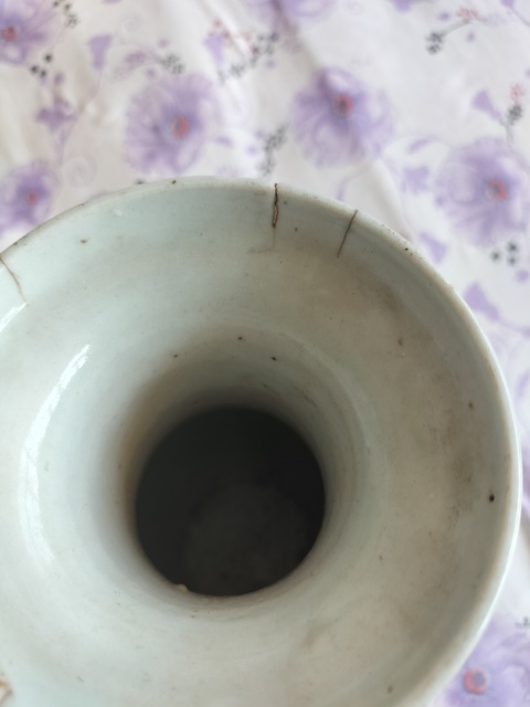 古玩陶瓷道光青花纏枝喜字獅耳瓶拍賣，當前價格1999元