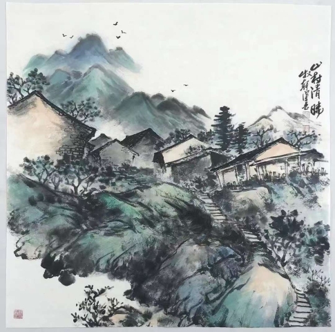 古玩字畫中美協(xié)宋志 山村清曉 帶合影拍賣,當(dāng)前價格1288元