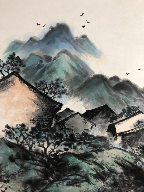 古玩字畫中美協(xié)宋志 山村清曉 帶合影拍賣,當(dāng)前價格1288元