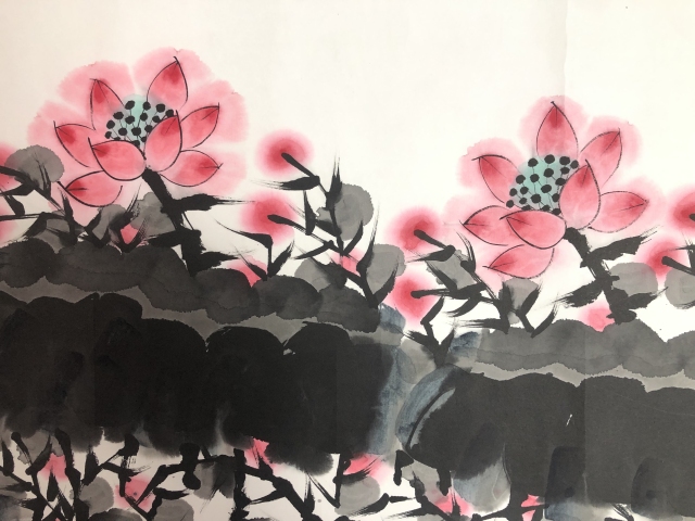 古玩字畫中美協理事唐明珍  萍荷 帶合影拍賣，當前價格1588元