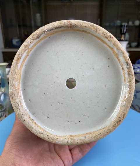古玩陶瓷清道光 青花加彩雉雞牡丹圖撇口瓶拍賣,當前價格2880元