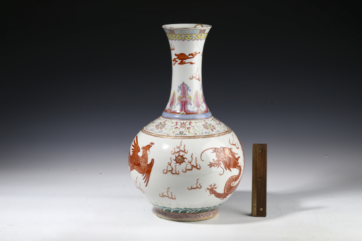 粉彩吉祥文瓶 「大清光緒年製」落款　高さ約40cm T10241658494637728.jpg