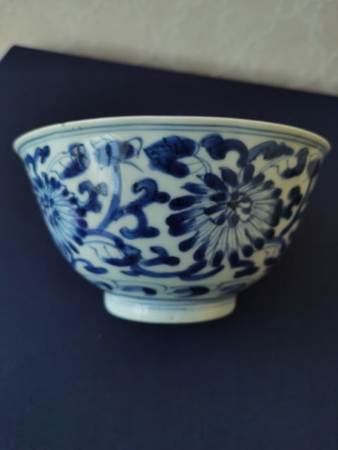 古玩陶瓷清康熙?積慶堂珍玩制款青花碗拍賣，當前價格2600元