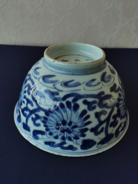 古玩陶瓷清康熙?積慶堂珍玩制款青花碗拍賣，當前價格2600元