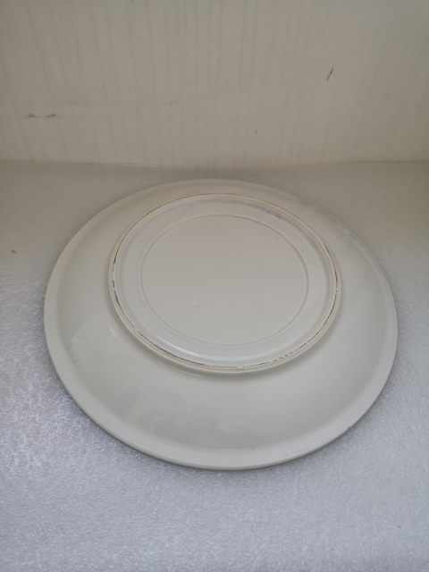 古玩陶瓷青花釉里紅花鳥紋盤拍賣，當前價格398元