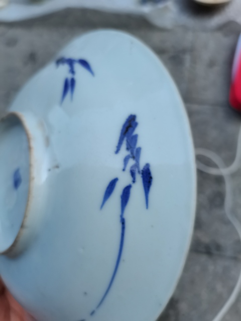 古玩陶瓷清代康熙博古圖青花盤拍賣，當(dāng)前價(jià)格1800元
