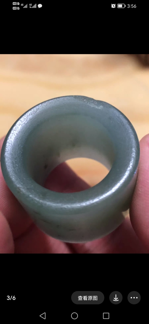 古玩玉器老琉璃料扳指拍賣,當前價格888元