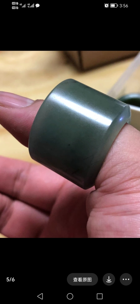 古玩玉器老琉璃料扳指拍賣,當前價格888元