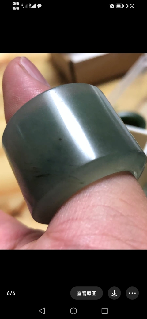古玩玉器老琉璃料扳指拍賣,當前價格888元