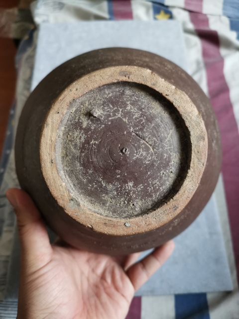 古玩陶瓷明代褐釉瓶梅瓶拍賣，當前價格1200元