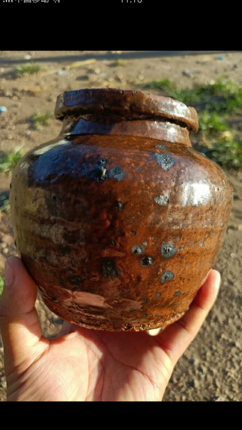 古玩陶瓷明末清初～火石紅釉蘋果蹲拍賣，當前價格666元