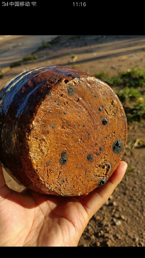 古玩陶瓷明末清初～火石紅釉蘋果蹲拍賣，當前價格666元