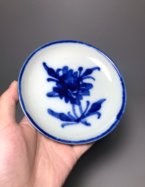 古玩陶瓷青花花卉紋高足盤拍賣，當(dāng)前價(jià)格2888元