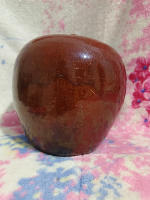 古玩陶瓷清中期鈞紅釉蘋果尊拍賣，當前價格1500元